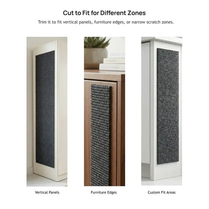 Indoor Cat Scratcher Mat - Wall-Mounted Self-Adhesive Vertical Panels with Cut-To-Fit Design, Non-Slip, Upright Height for Cabinets & Furniture Edges, Helps Protect High-Use Scratch Zones, Scratch Pad