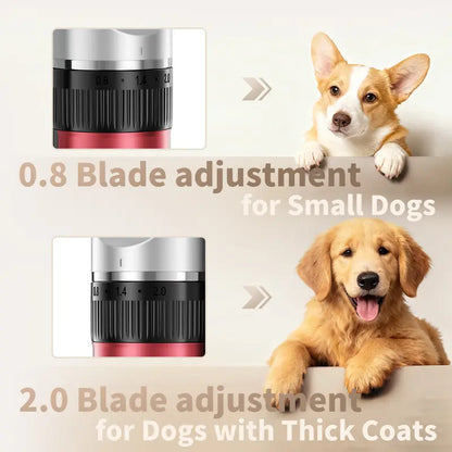 Professional Cordless Rechargeable Dog Grooming Clippers - Low Noise & Vibration, LCD Display, Complete Grooming Kit with Deodorizing Plastic Combs for Small & Large Dogs and Rabbits