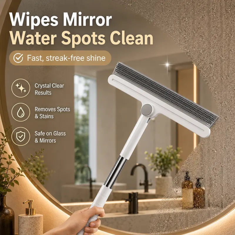 Professional Pet Hair Removal Rake and Scraper with 180° Rotating Broom, Reusable Wet/Dry Squeegee, and Silicone Scrubber for Carpets, Upholstery, Hardwood Floors, and Pet Areas - Eco-Friendly Lint Roller Alternative for Rugs, Beds, and Furniture