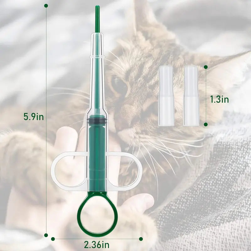 Dual Pack Pet Medication Dispenser for Cats and Dogs: Soft-Tip Pill Shooter and Liquid Medicine Syringe for Effortless Administration
