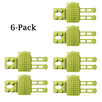Cat Grooming Supplies 2-Pack Universal Self-Grooming Slicker Brush - Corner Scratching Board with Silicone Massage Brush, Hair Care & Scratch Relief Gadget for Cats, Durable Wear-Resistant