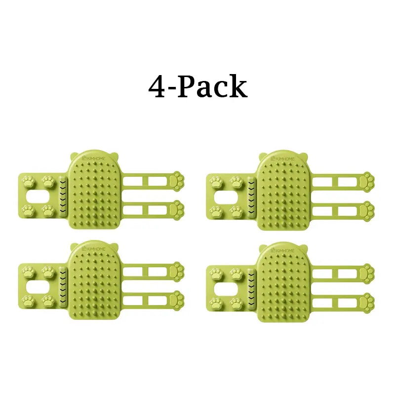 Cat Grooming Supplies 2-Pack Universal Self-Grooming Slicker Brush - Corner Scratching Board with Silicone Massage Brush, Hair Care & Scratch Relief Gadget for Cats, Durable Wear-Resistant