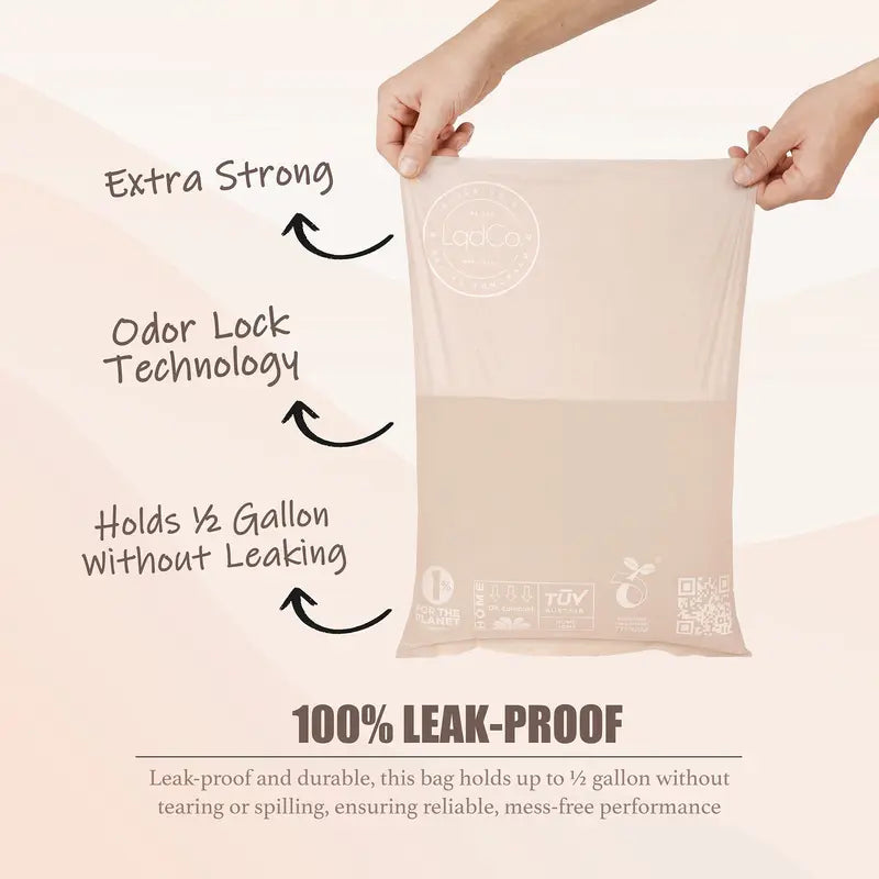 Bio-Based Lavender-Scented Dog Waste Bags - Silky Soft, Leak-Proof, Cornstarch Material - 8 Rolls, 120 Bags