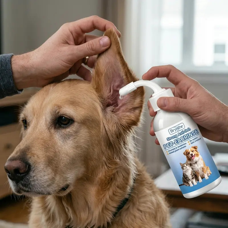 Gentle Ear Cleaner Spray for Dogs and Cats - Safe Formula