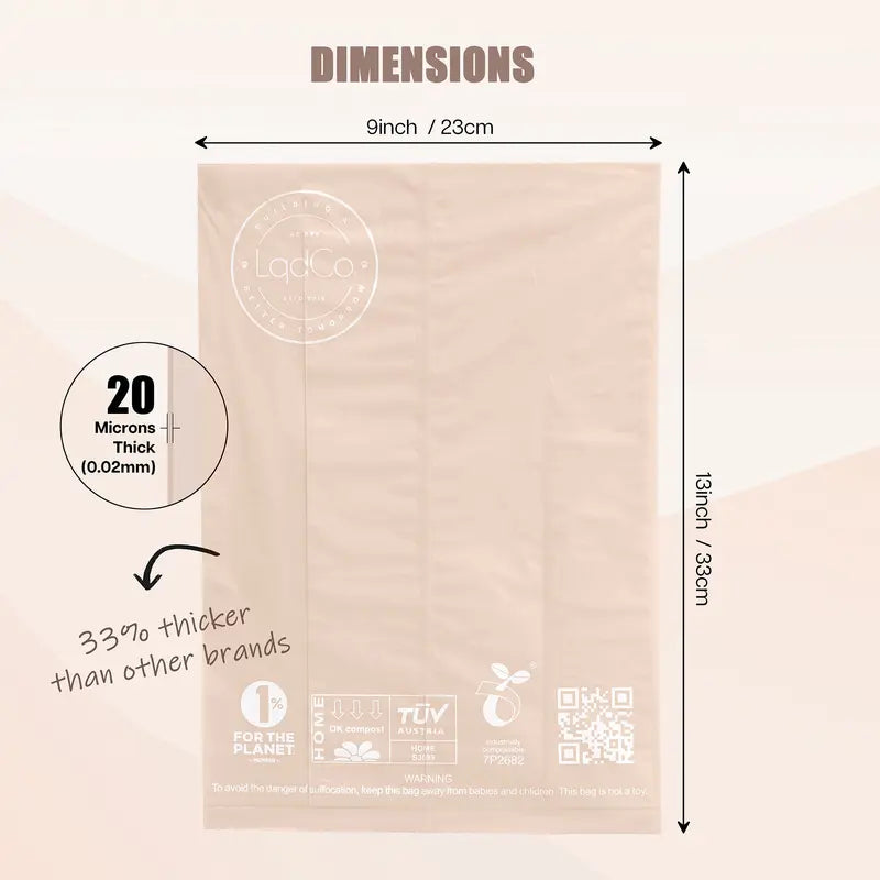 Bio-Based Lavender-Scented Dog Waste Bags - Silky Soft, Leak-Proof, Cornstarch Material - 8 Rolls, 120 Bags