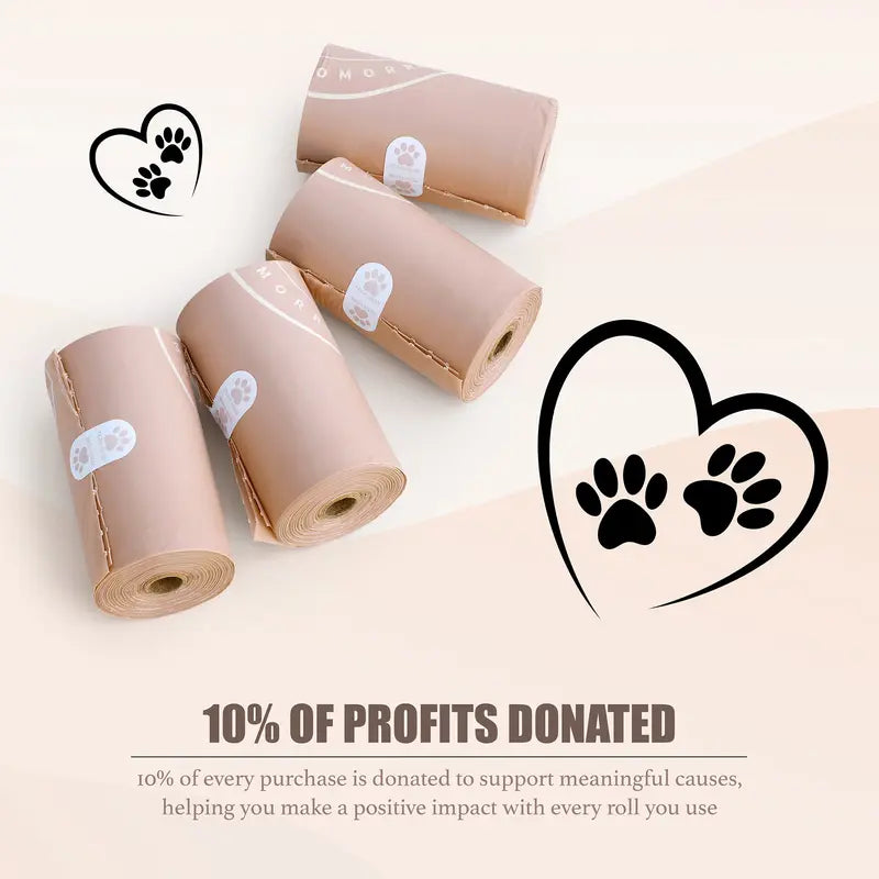 Bio-Based Lavender-Scented Dog Waste Bags - Silky Soft, Leak-Proof, Cornstarch Material - 8 Rolls, 120 Bags